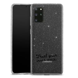 Silikon Glitter Case transparent-silber