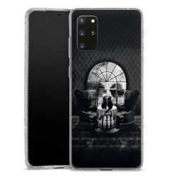 Silikon Glitter Case transparent-silber