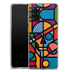 Silikon Glitter Case transparent-silber