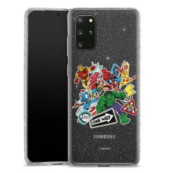 Silikon Glitter Case transparent-silber