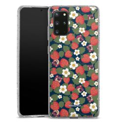 Silikon Glitter Case transparent-silber