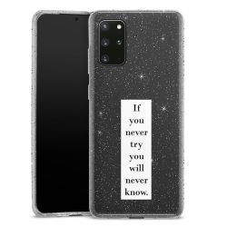 Silikon Glitter Case transparent-silber