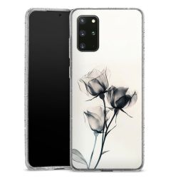 Silikon Glitter Case transparent-silber