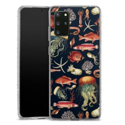 Silikon Glitter Case transparent-silber