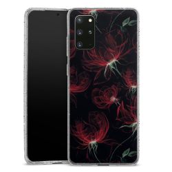 Silikon Glitter Case transparent-silber