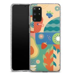 Silikon Glitter Case transparent-silber