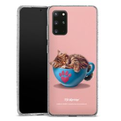 Silikon Glitter Case transparent-silber