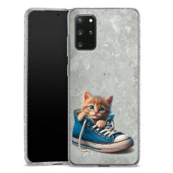 Silikon Glitter Case transparent-silber