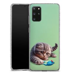 Silikon Glitter Case transparent-silber