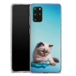 Silikon Glitter Case transparent-silber