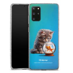 Silikon Glitter Case transparent-silber