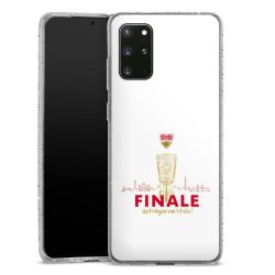 Silikon Glitter Case transparent-silber