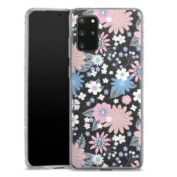 Silikon Glitter Case transparent-silber