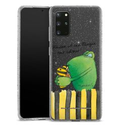 Silikon Glitter Case transparent-silber