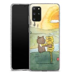 Silikon Glitter Case transparent-silber