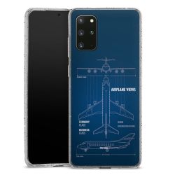 Silikon Glitter Case transparent-silber