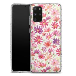 Silikon Glitter Case transparent-silber