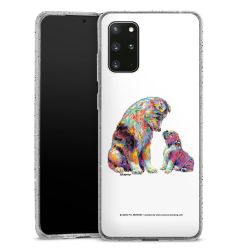 Silikon Glitter Case transparent-silber