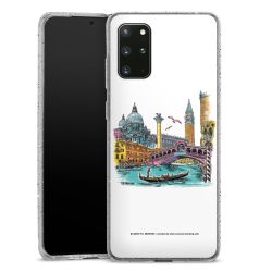 Silikon Glitter Case transparent-silber