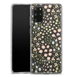 Silikon Glitter Case transparent-silber