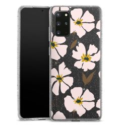 Silikon Glitter Case transparent-silber