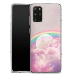 Silikon Glitter Case transparent-silber