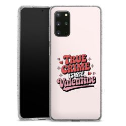 Silikon Glitter Case transparent-silber