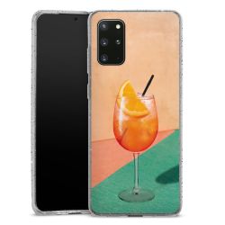 Silikon Glitter Case transparent-silber