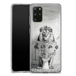 Silikon Glitter Case transparent-silber