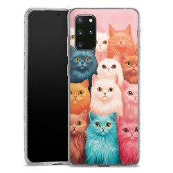 Silikon Glitter Case transparent-silber