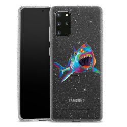 Silikon Glitter Case transparent-silber