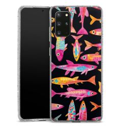 Silikon Glitter Case transparent-silber