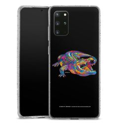 Silikon Glitter Case transparent-silber