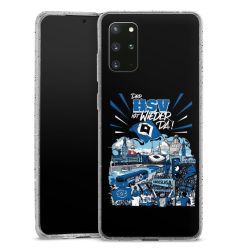 Silikon Glitter Case transparent-silber