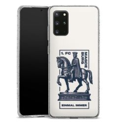 Silikon Glitter Case transparent-silber