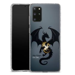 Silikon Glitter Case transparent-silber