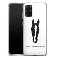 Silikon Glitter Case transparent-silber