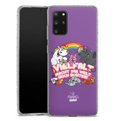 Silikon Glitter Case transparent-silber