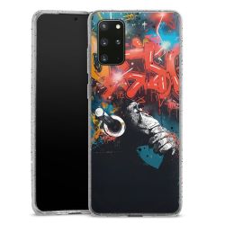 Silikon Glitter Case transparent-silber