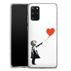 Silikon Glitter Case transparent-silber