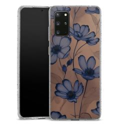 Silikon Glitter Case transparent-silber