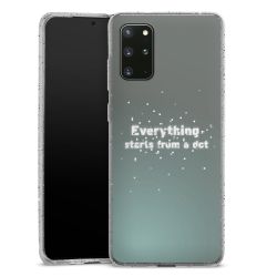 Silikon Glitter Case transparent-silber