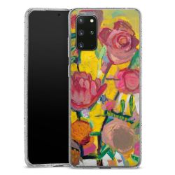 Silikon Glitter Case transparent-silber