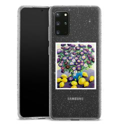 Silikon Glitter Case transparent-silber