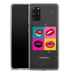 Silikon Glitter Case transparent-silber