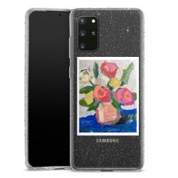 Silikon Glitter Case transparent-silber