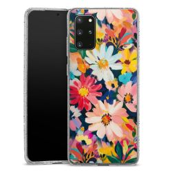 Silikon Glitter Case transparent-silber