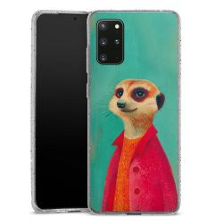 Silikon Glitter Case transparent-silber