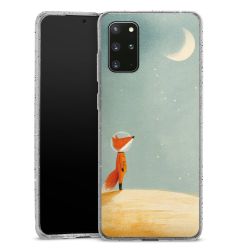 Silikon Glitter Case transparent-silber