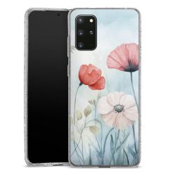 Silikon Glitter Case transparent-silber